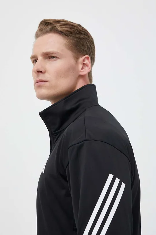 fekete adidas Performance edzős pulóver 3-Stripes