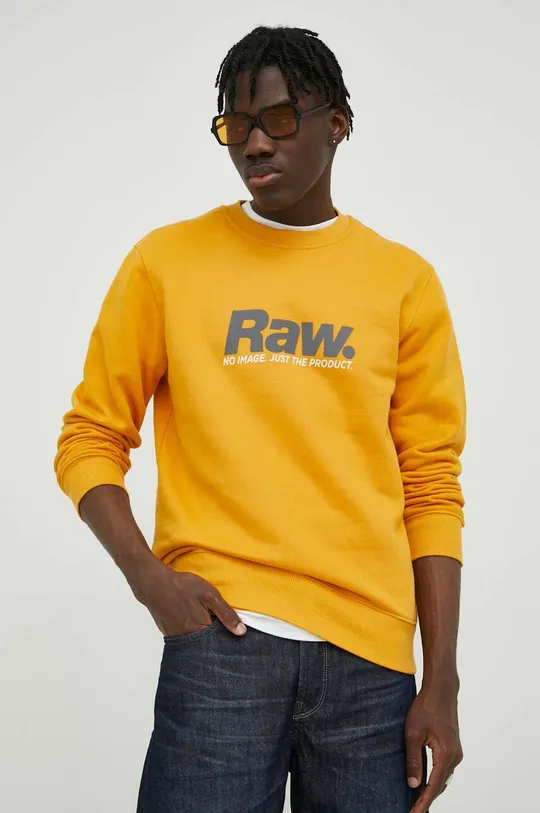 oranžna Bombažen pulover G-Star Raw