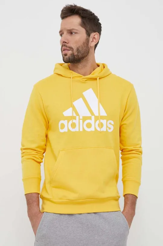 κίτρινο Βαμβακερή μπλούζα adidas Ανδρικά