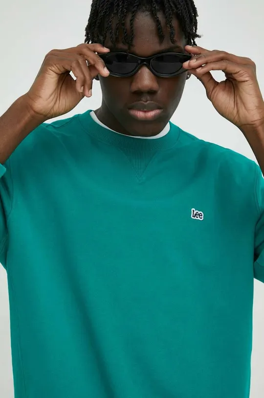πράσινο Βαμβακερή μπλούζα Lee