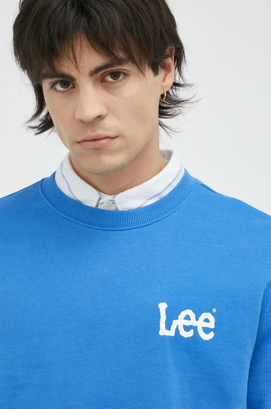 niebieski Lee bluza bawełniana Męski