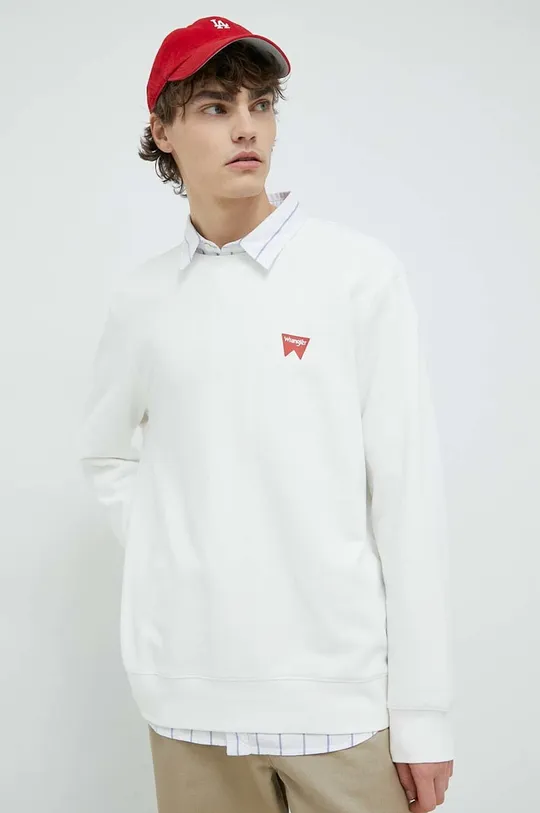 λευκό Βαμβακερή μπλούζα Wrangler Ανδρικά