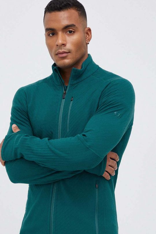 stalowy zielony Icebreaker bluza sportowa Descender Męski