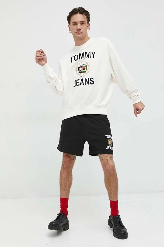 Tommy Jeans bluza bawełniana beżowy