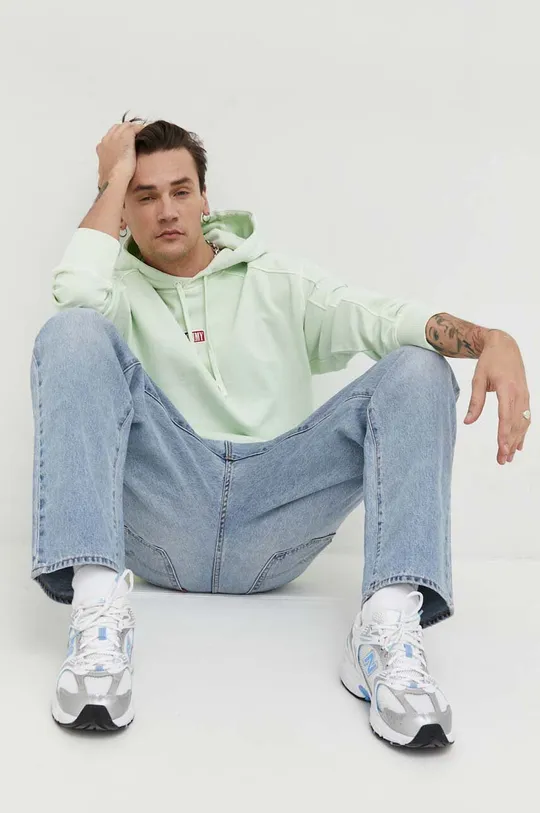 Tommy Jeans felpa in cotone verde