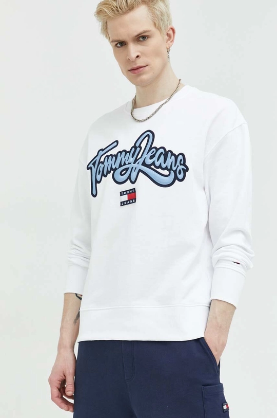 Tommy Jeans bluza bawełniana biały