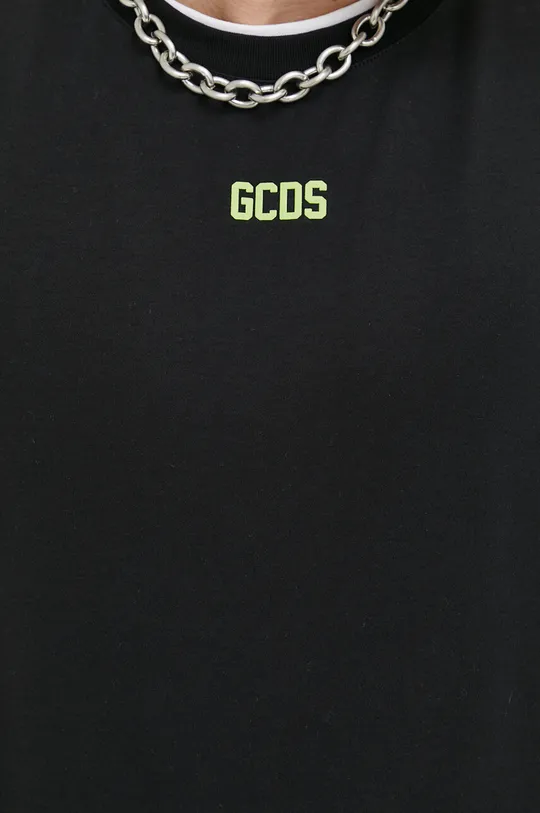 Bavlnené tričko s dlhým rukávom GCDS Pánsky
