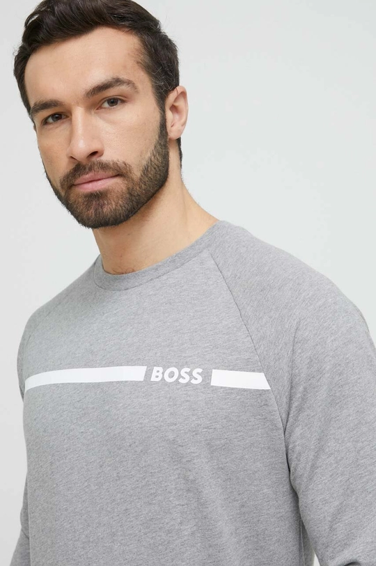 szary BOSS bluza bawełniana lounge