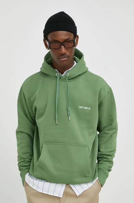 zelena Bombažen pulover Les Deux Moški