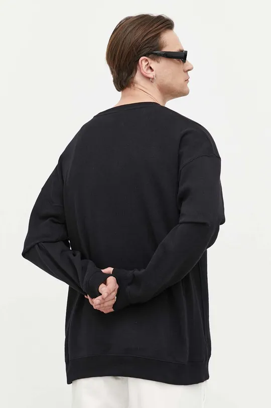 Βαμβακερή μπλούζα Rip Curl μαύρο