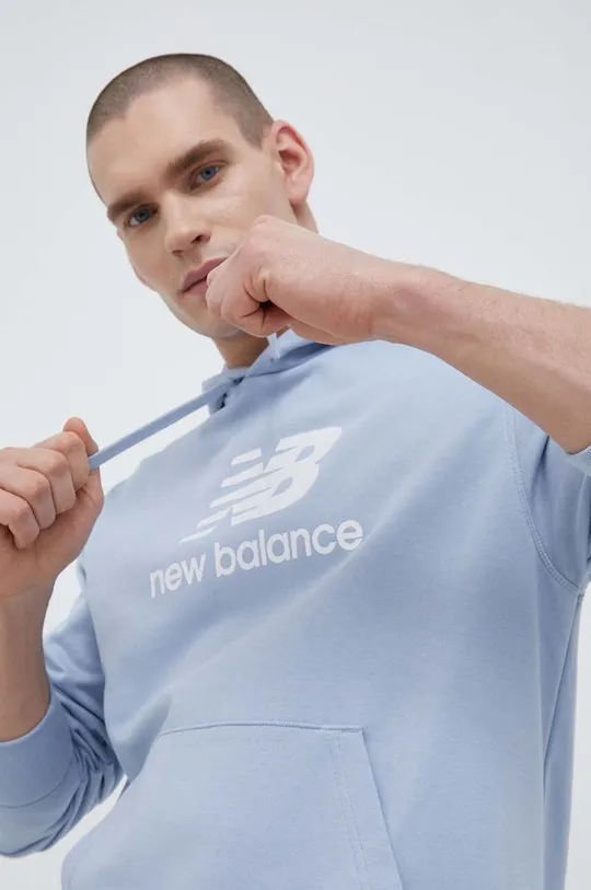 niebieski New Balance bluza Męski