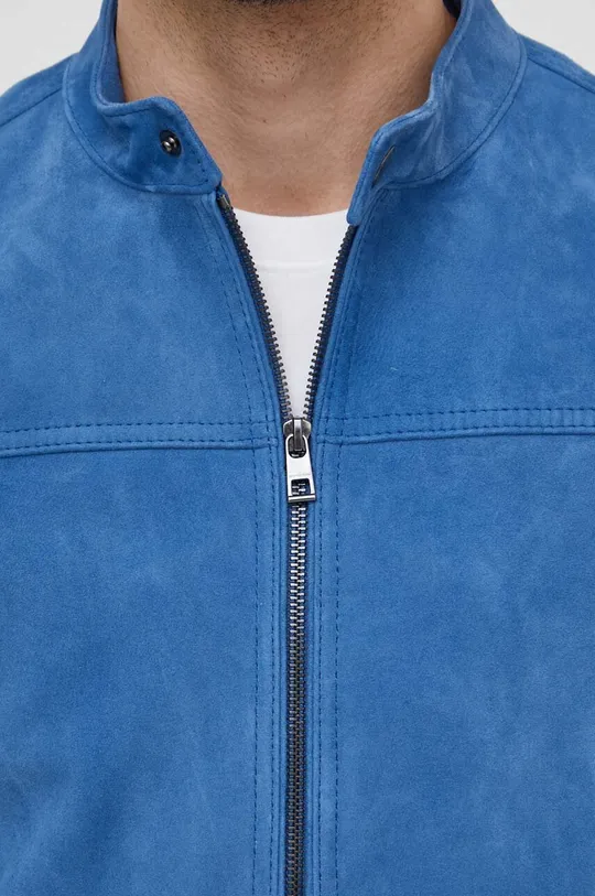 blu navy Michael Kors giacca in pelle scamosciata