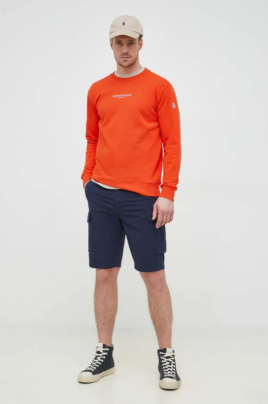Βαμβακερή μπλούζα North Sails πορτοκαλί