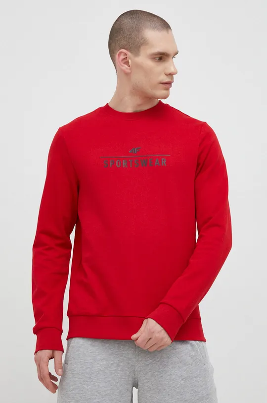 κόκκινο Βαμβακερή μπλούζα 4F Ανδρικά