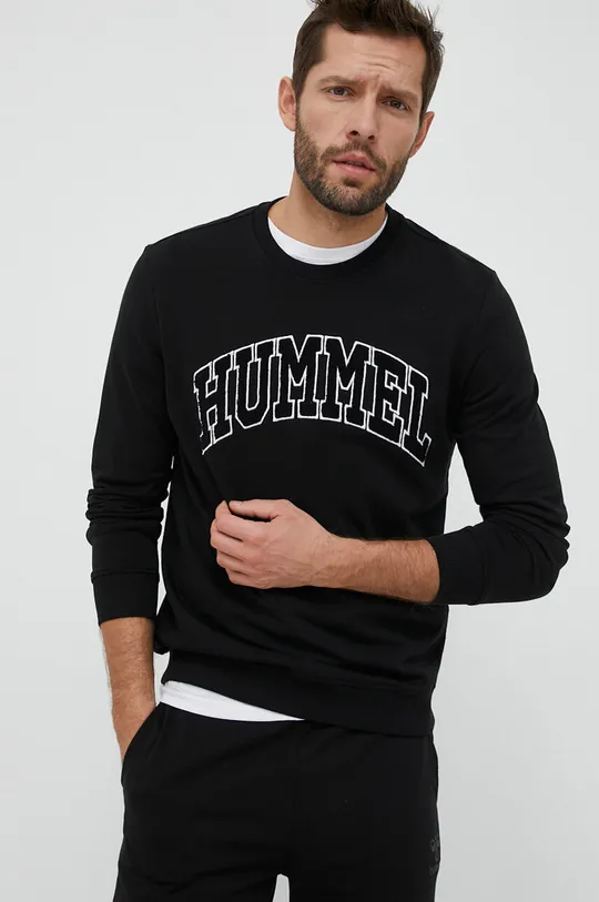 μαύρο Βαμβακερή μπλούζα Hummel Ανδρικά