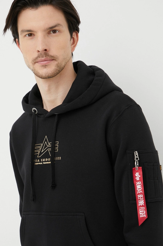 črna Pulover Alpha Industries