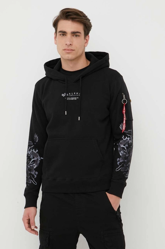 czarny Alpha Industries bluza Męski