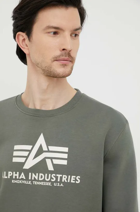 dirty green Alpha Industries sweatshirt