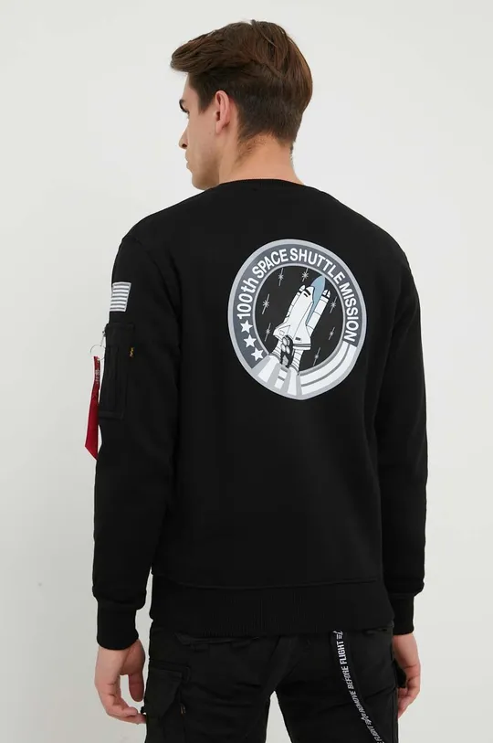 Alpha Industries bluză Space Shuttle Sweater negru