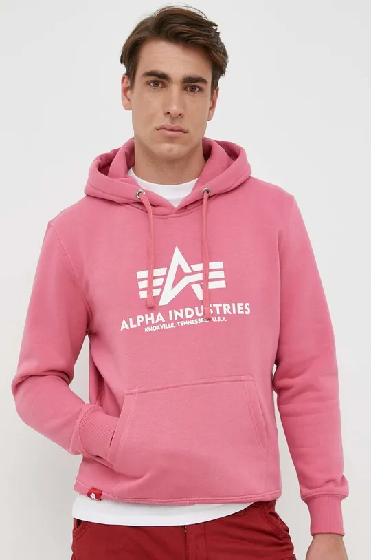 ροζ Μπλούζα Alpha Industries Ανδρικά