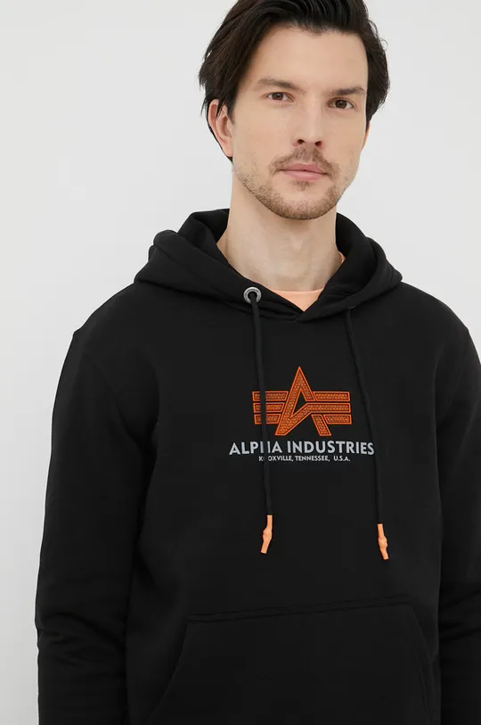črna Pulover Alpha Industries