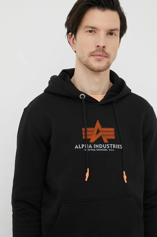 čierna Mikina Alpha Industries