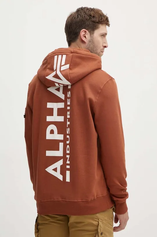 brązowy Alpha Industries bluza Męski