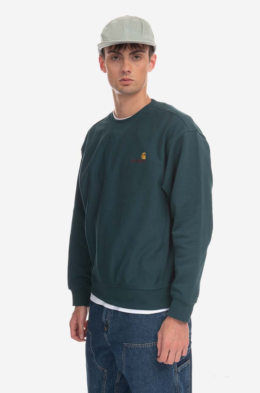 verde Carhartt WIP bluză American Script Sweat De bărbați