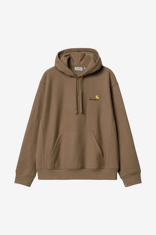 hnědá Mikina Carhartt WIP Hooded American Script Sweat