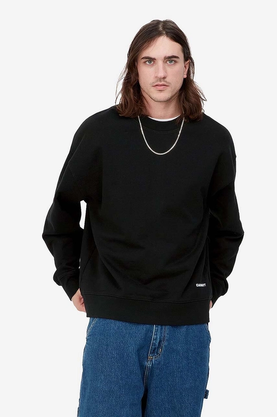 black Carhartt WIP cotton sweatshirt Link Script Men’s