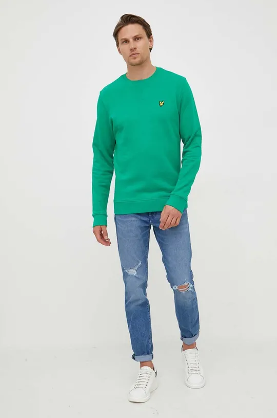 Βαμβακερή μπλούζα Lyle & Scott πράσινο