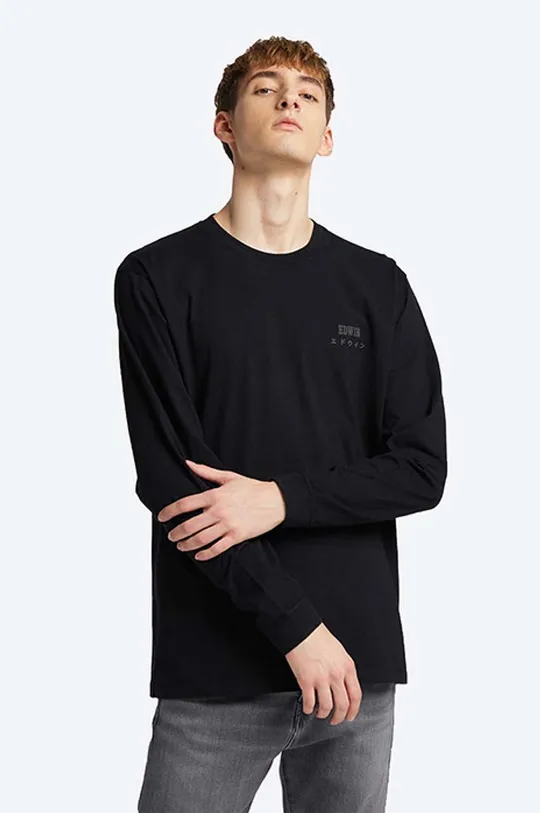 black Edwin cotton sweatshirt Logo Chest Men’s