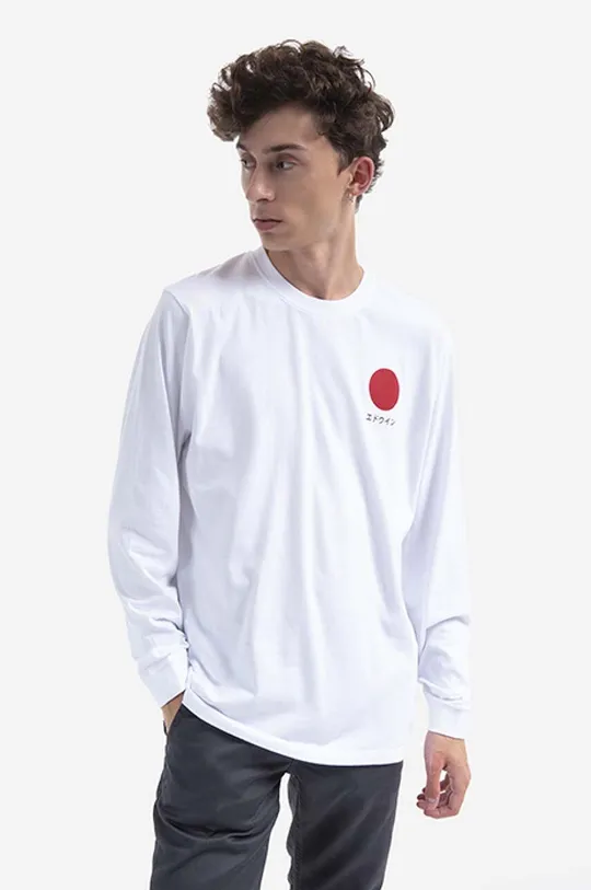 λευκό Βαμβακερή μπλούζα Edwin Japanese Sun TS Ανδρικά