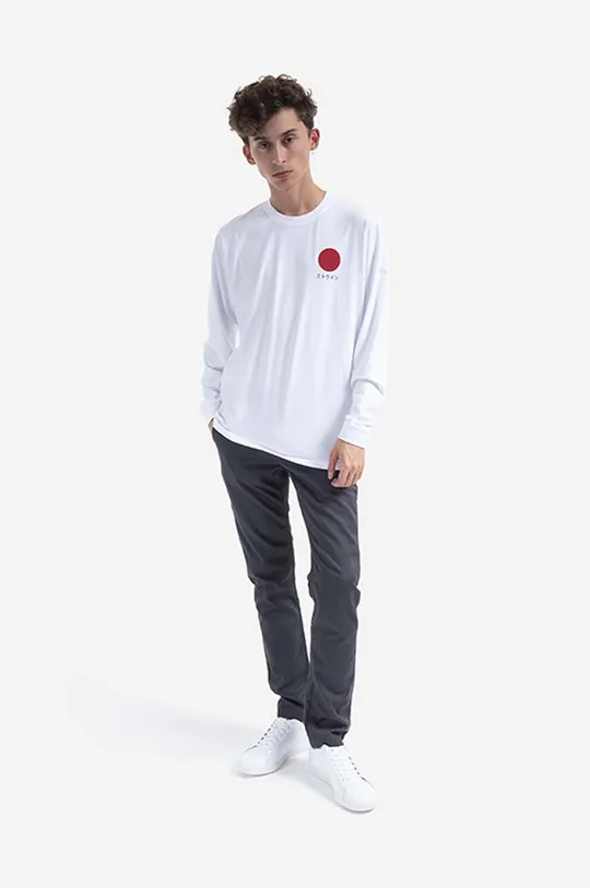 Βαμβακερή μπλούζα Edwin Japanese Sun TS λευκό