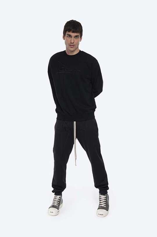 Бавовняна кофта Rick Owens x Champion чорний