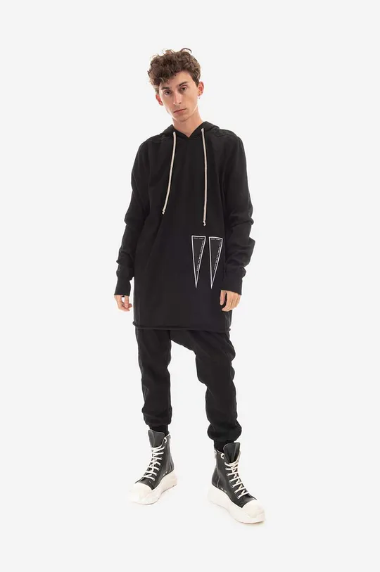 Bavlnená mikina Rick Owens Pullover Hoodie čierna