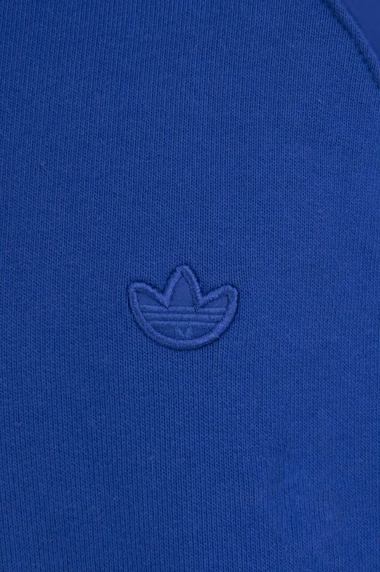 niebieski adidas Originals bluza bawełniana Premium Essentials Crinkle Nylon Hoodie