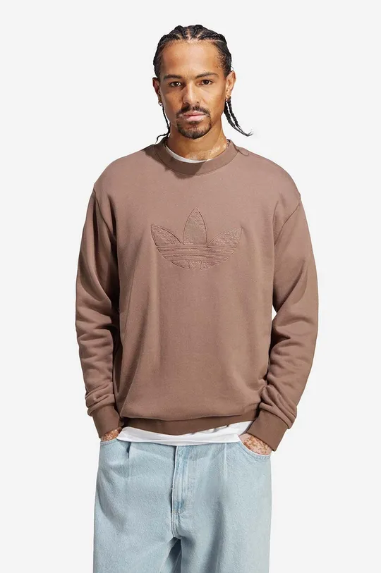 brown adidas Originals cotton sweatshirt Men’s