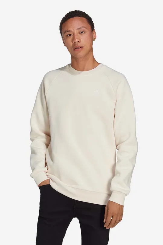 béžová Mikina adidas Originals Trefoil Essentials Crewneck Sweatshirt Pánsky