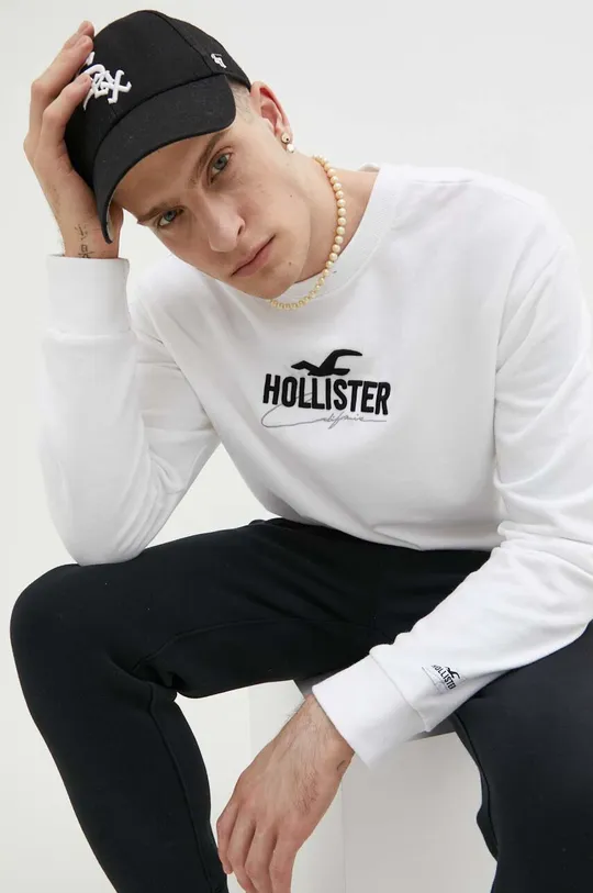 λευκό Μπλούζα Hollister Co. Ανδρικά