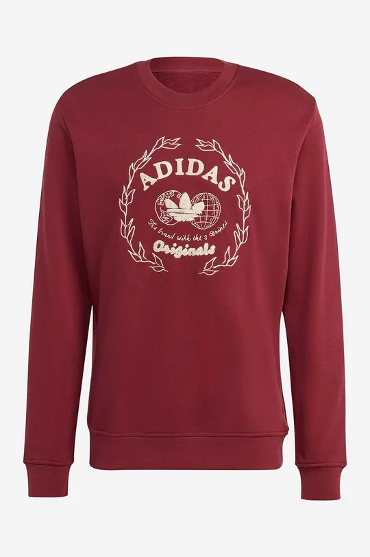 red adidas Originals cotton sweatshirt