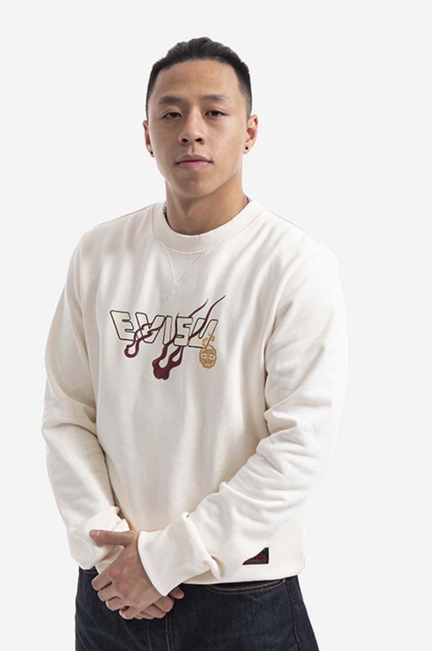 beige Evisu cotton sweatshirt Men’s