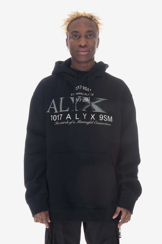 black 1017 ALYX 9SM cotton sweatshirt Printed Logo Treated Men’s