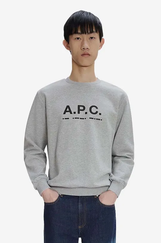 gray A.P.C. cotton sweatshirt Franco Men’s