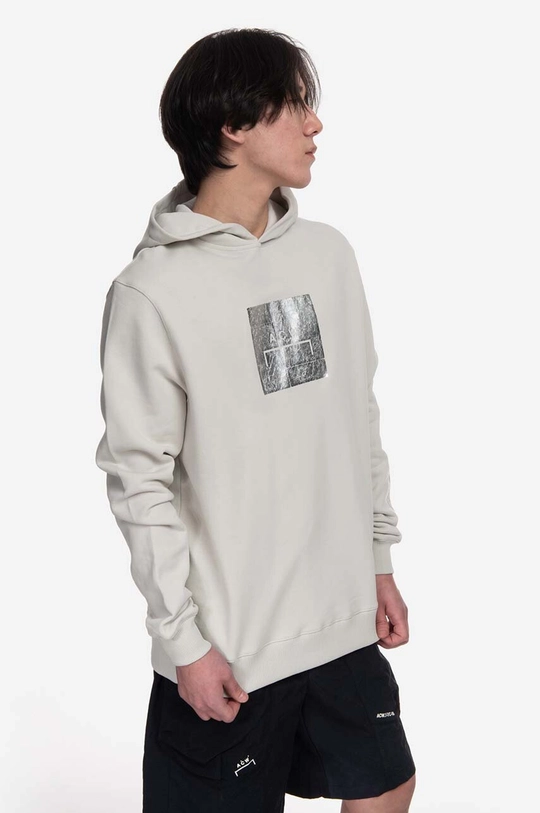 A-COLD-WALL* hanorac de bumbac Foil Grid Hoodie