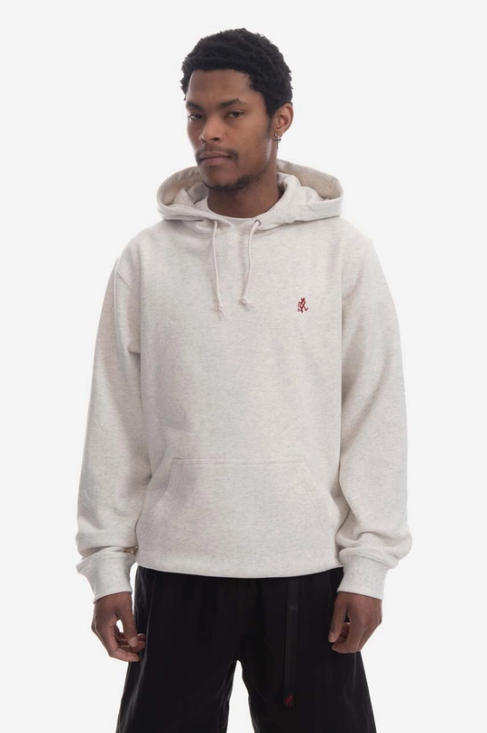 μπεζ Βαμβακερή μπλούζα Gramicci One Point Hooded Sweatshirt Ανδρικά