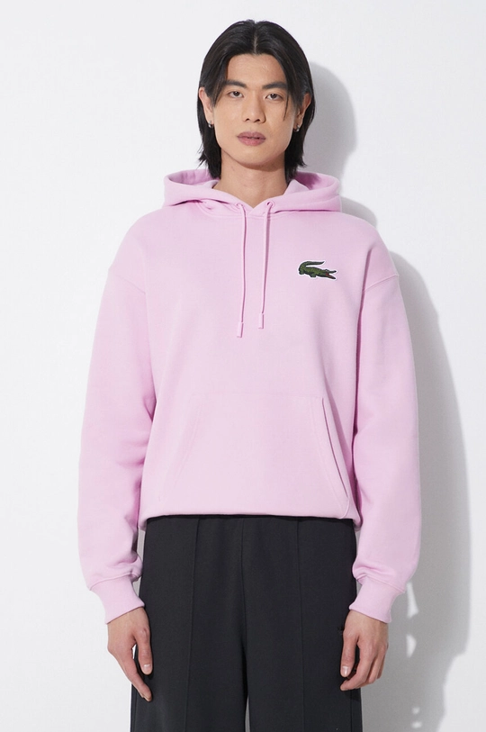 pink Lacoste cotton sweatshirt Unisex