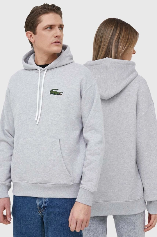 сірий Бавовняна кофта Lacoste Чоловічий