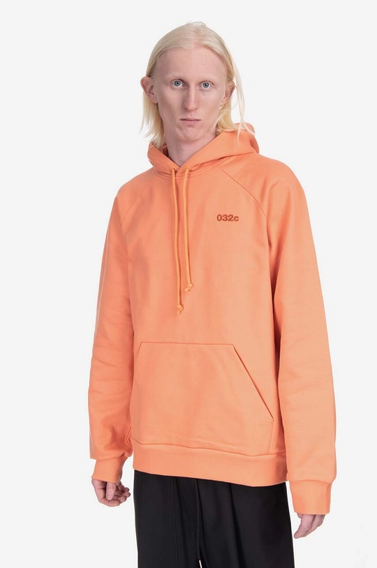 Bavlněná mikina 032C Terra Reglan Hoodie oranžová