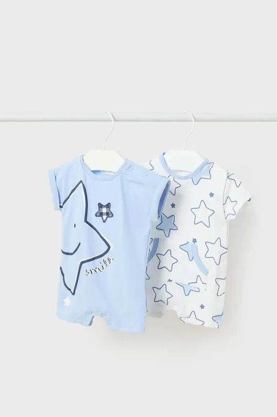 niebieski Mayoral Newborn rampers niemowlęcy 2-pack Chłopięcy
